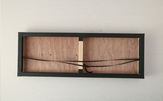 手紡ぎ 手織り 小倉織ー アートパネル 横幅約600mm 縦幅約260mm 高さ約60mm 黄系