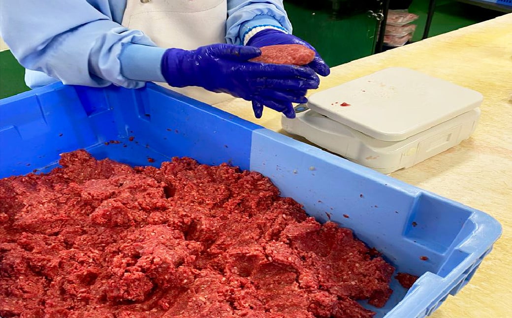 肉屋の拘り 牛100％ 手ごね 生ハンバーグ 100g×30個 計3kg デミグラスソース付き