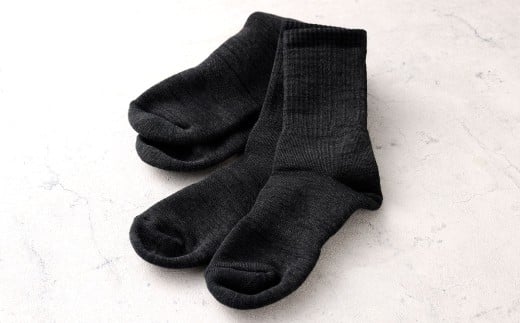 【22-24cm】 履くだけあったか！ばりふわぽかパイルソックス 2足組 靴下 くつした くつ下 ソックス ブラック 福岡県 北九州市