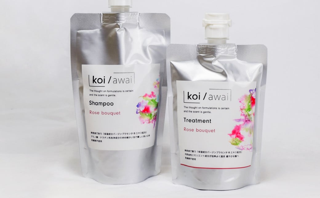 【プラセンタ配合】ヘアケア＆ハンドケア ほのかな香り楽しむ ローズセット 計3個 シャンプー トリートメント ハンドクリーム