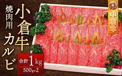 北九州産 小倉牛 カルビ 焼肉 用 1kg 牛肉 和牛