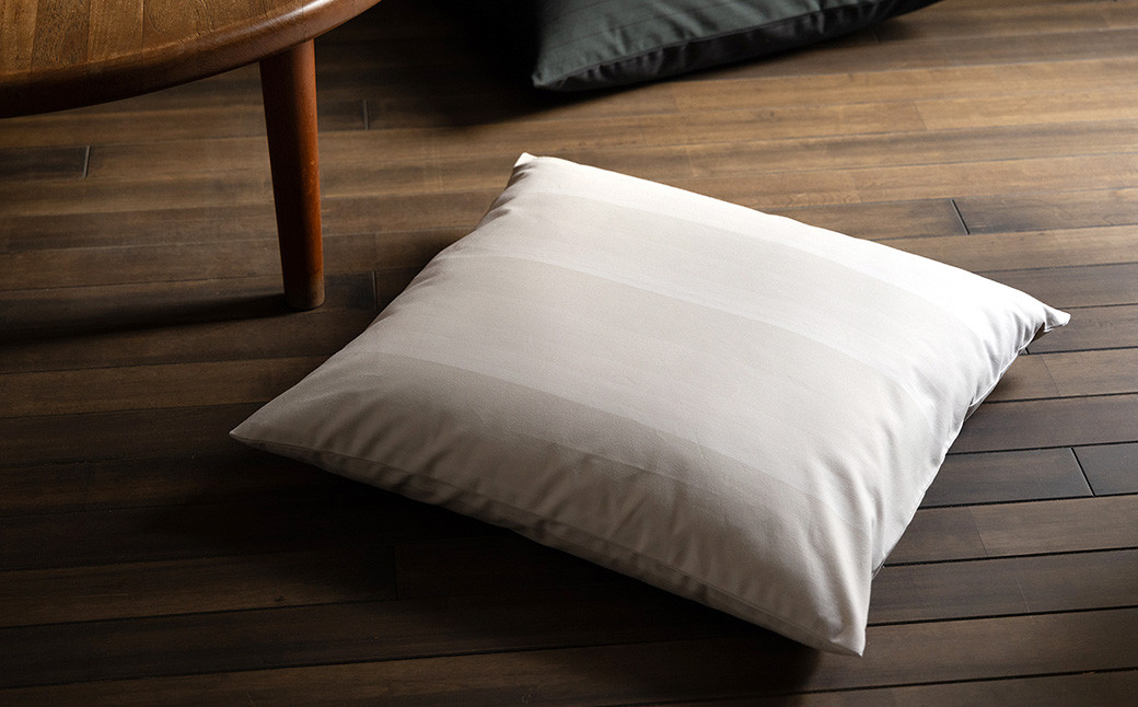 【無伴奏 白】<KUMASHIMA>座布団カバー 夫婦判（67×72cm）