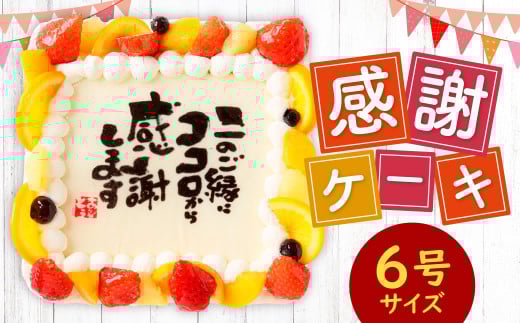 【指定日必須】 感謝ケーキ 6号（18cm×18cm）