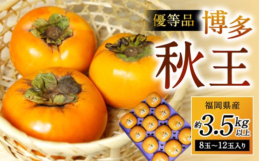 福岡県産 博多秋王【優等品】 約3.5kg以上（8玉～12玉入り）