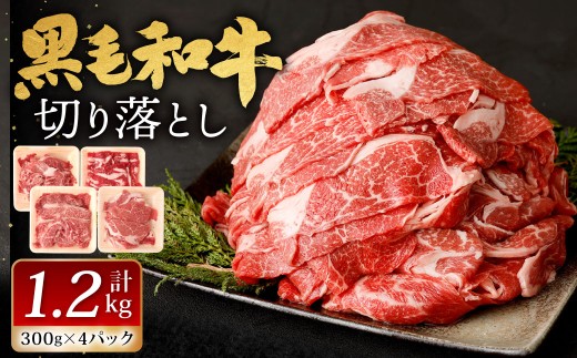 復刻！九州産 黒毛和牛 切り落とし 計1.2㎏ 300g×4パック 小分け