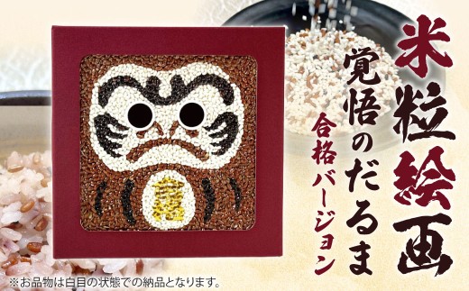 米粒絵画【覚悟のだるま（合格バージョン）】