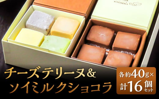 チーズテリーヌ & ソイミルクショコラ 計16個セット 5種類 食べ比べ 1個約40g 西京仕立味噌 八女抹茶 黒ゴマ 黒糖きなこ チョコレート 焼菓子 焼き菓子