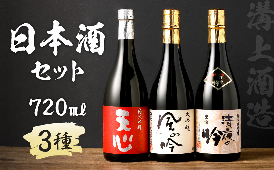 溝上酒造 日本酒セット②(720ml×3本) 計2160ml 3種 詰合せ