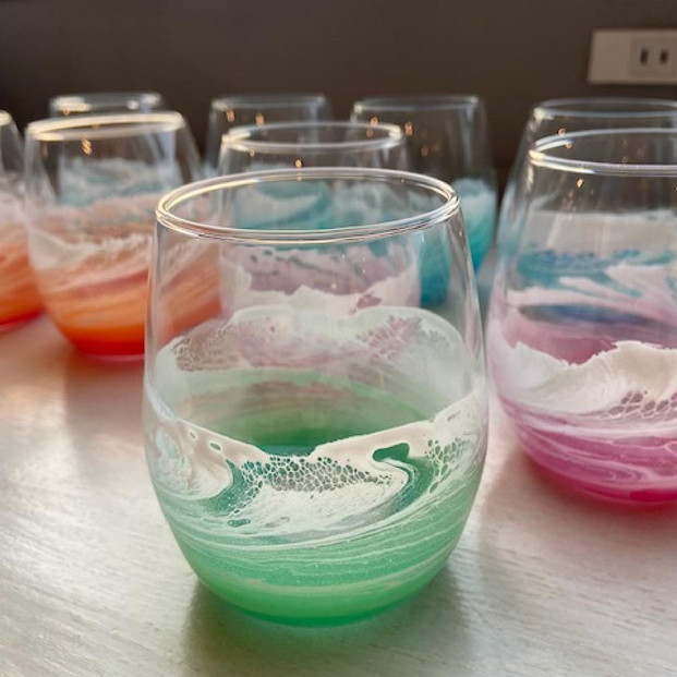 【福岡市】オーシャングラス　1個　330ml【ピンク系】