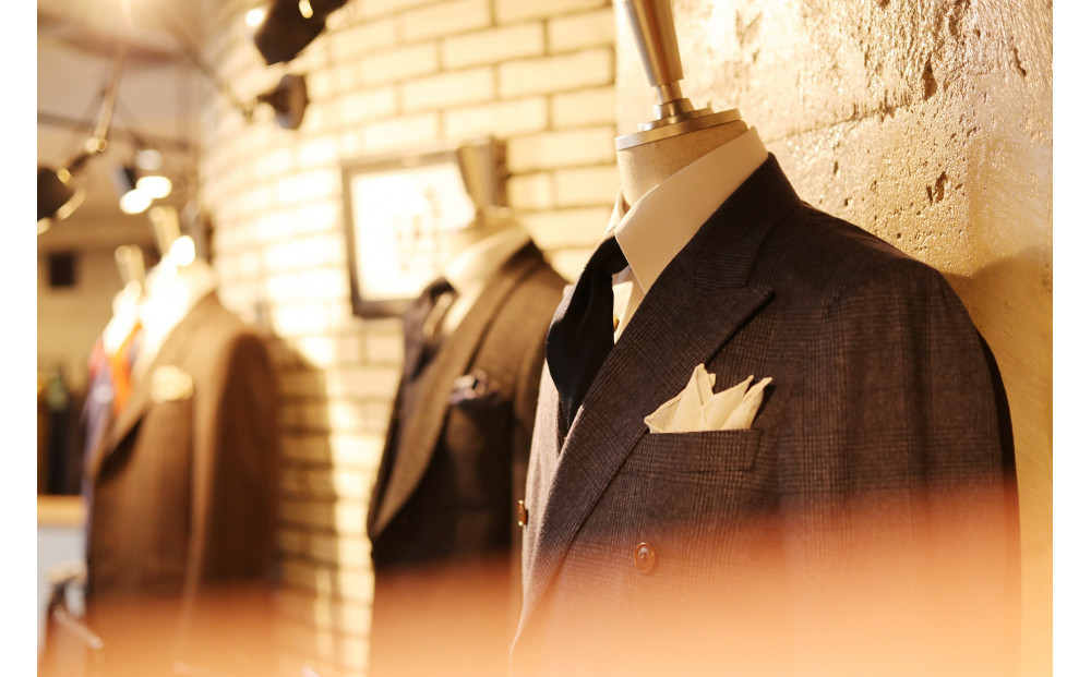 オーダースーツお仕立券10万円分【福岡市内】