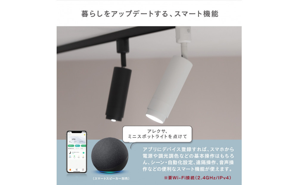 エジソンスマート ミニスポットライト 【ホワイト】 福岡市