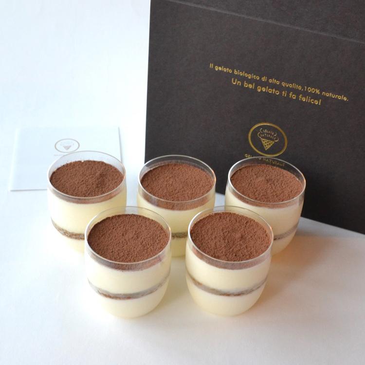本場イタリア仕込みの本格ティラミス　アイスケーキ（セミフレッド）グルテンフリー　120ｍｌ×5個【福岡市】