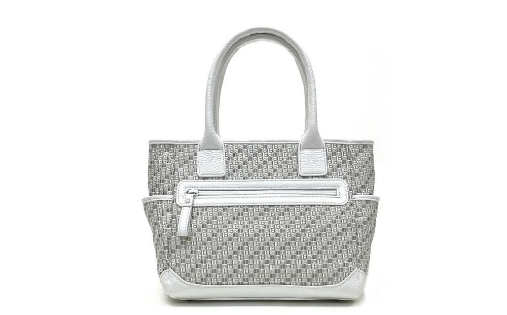 【カラー：ホワイト】博多革工房HOMMONが作ったゴルフカートバッグ【博多織・牛革】