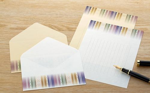 博多献上柄 紙製品セット （一筆箋・封筒・レターセット）