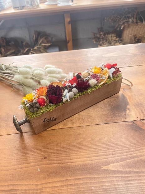 ドライフラワー バトンアレンジ（レッド）kukka【福岡市】