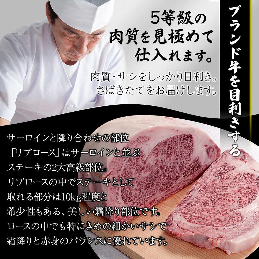 極上 リブロース ステーキ 250g 2枚 博多和牛A5ランク