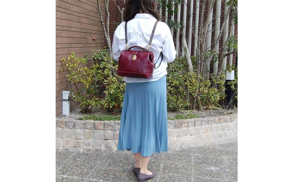 福岡市　Foglia 牛革3WAYドクターバッグ【カラー：バイオレット】