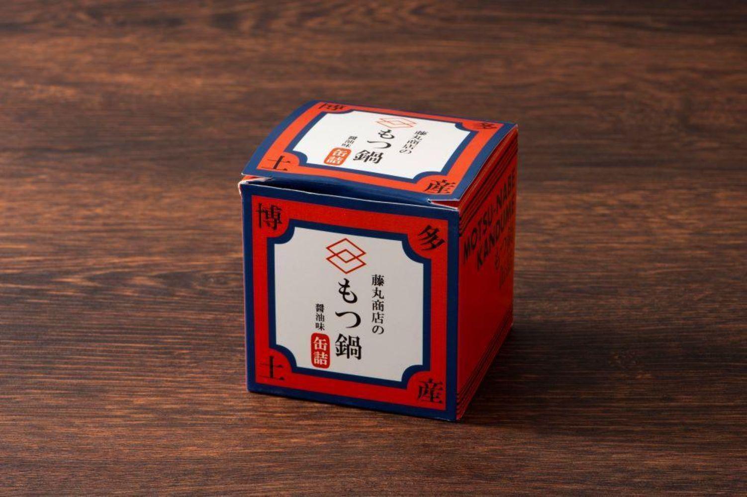 藤丸商店の博多もつ鍋　缶詰３缶セット（醤油味1缶・味噌味2缶　計2種）