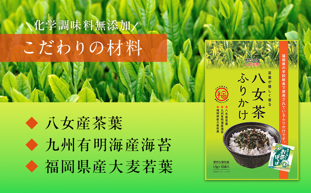 【最短3日発送】八女茶 ふりかけ 100食分(10食入×10袋) 個包装 便利 お茶 弁当 おにぎり 有明 海苔