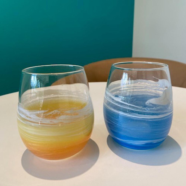 【福岡市】オーシャングラス　1個　330ml【エメラルドグリーン系】