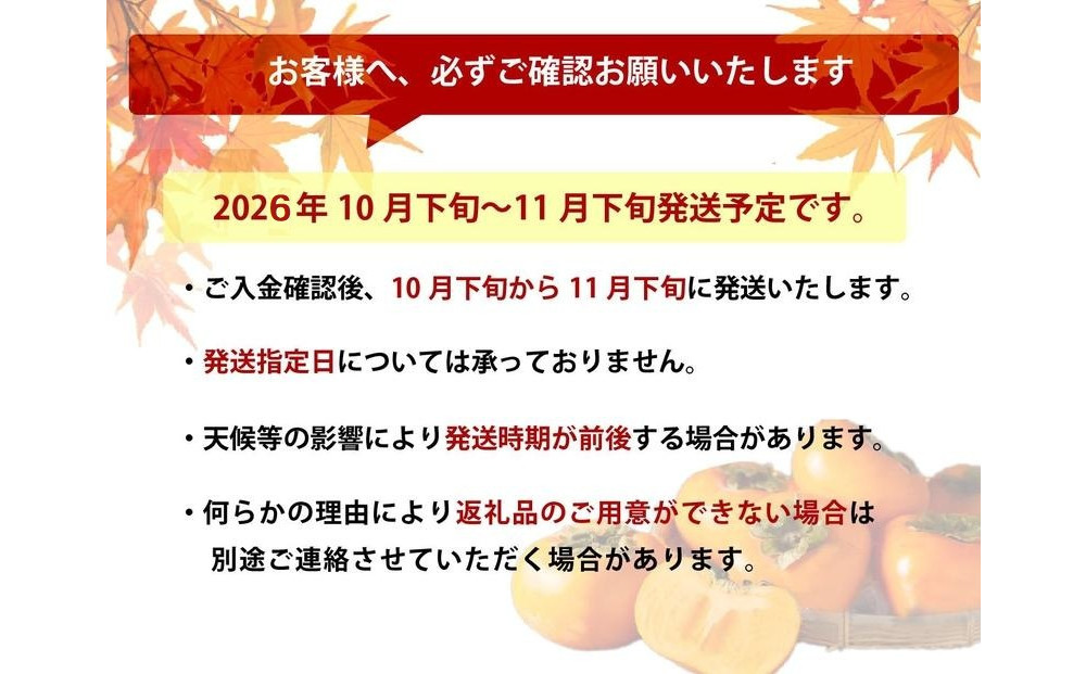 ＜2026年発送分・先行予約＞秋王　約3,5kg 　