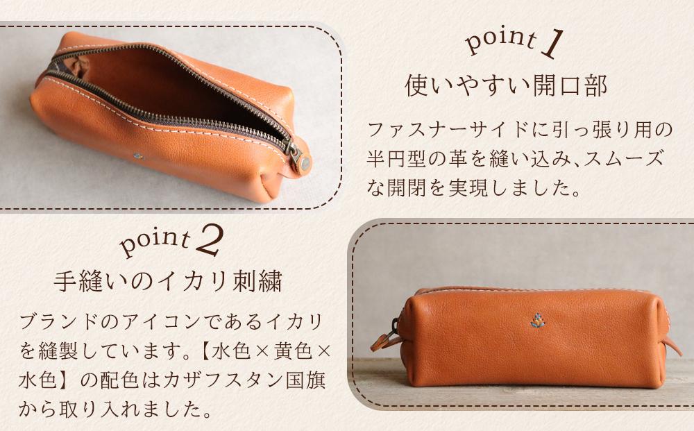 大容量ＢＯＸペンケース Mサイズ 【レッド】 博多革工房 Japlish | ジャプリッシュ