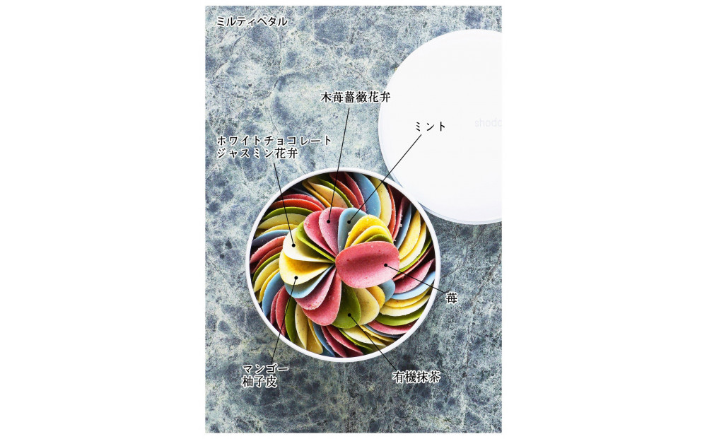-洋菓子2点セット- 花びらのような6色のチョコレート【ミルティペタル】と、可愛い全8種類【マドレーヌグラデーション詰め合わせ】＜福岡市＞