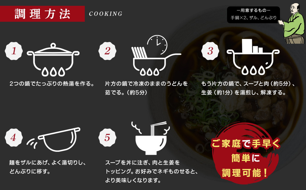 『博多名物　元祖肉肉うどん』冷凍肉肉うどん３食入り