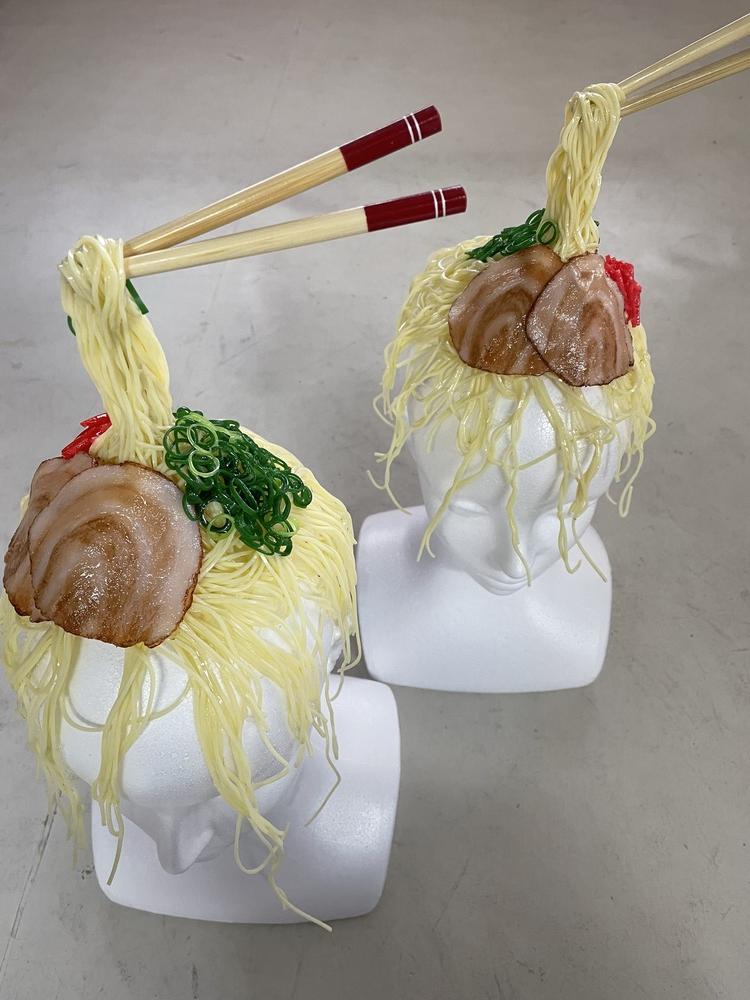 食品サンプルの【博多豚骨ラーメンな帽子】