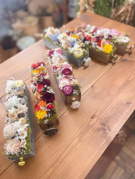 ドライフラワー バトンアレンジ（ホワイト）kukka【福岡市】