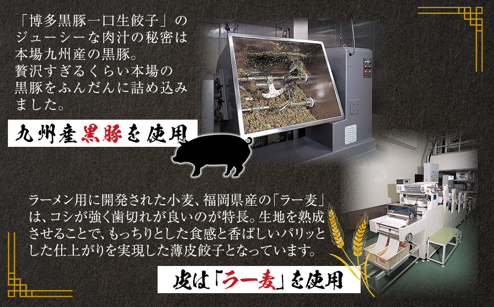 【１月中旬以降発送】【175個!!】【福岡ブランド】博多黒豚一口生餃子 7パック小分　福岡県産ラー麦皮使用　創業40年以上福岡会社製造　