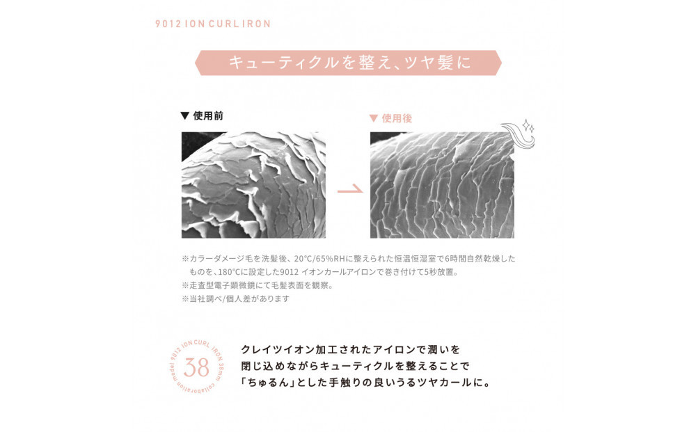 【福岡市】 クレイツ MICH×9012 イオンカールアイロン38mm 120～200℃ 海外対応 交流(コード)式 CC9012-G38BP 【 美容家電 おすすめ 家電 】