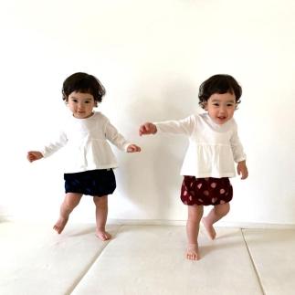 伝統工芸品“絣”を使った【ちょうちんブルマ】 《福岡市製造　by　TAKUMI Collection》【大玉ブルー】 タクミコレクション 匠コレクション TAKUMI Collection