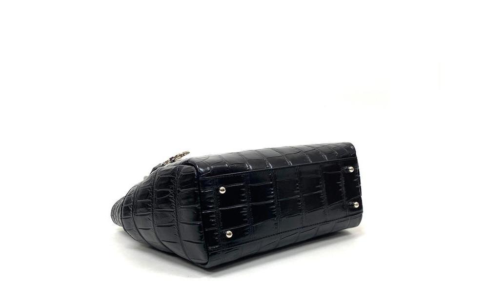 【ブラック】博多革工房HOMMONが作ったゴルフカートバッグ【クロコダイル】