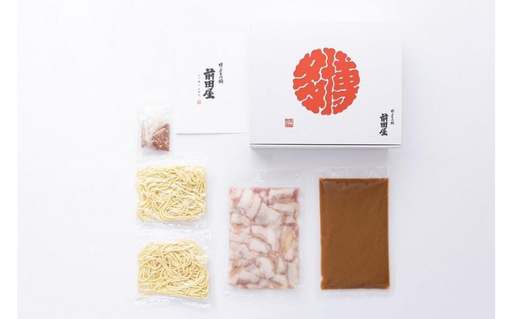 ＜福岡市からお届け＞博多もつ鍋前田屋　しょうゆ味　２～３人前