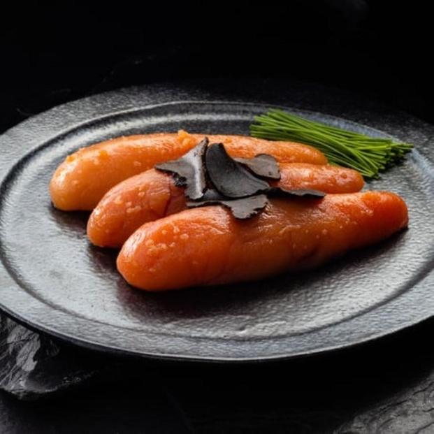 明太子三種詰め合わせ（辛子明太子）黒トリュフ明太子１５０ｇ　あま酒明太子２００ｇ　ごま油明太子１５０ｇ【福岡市】