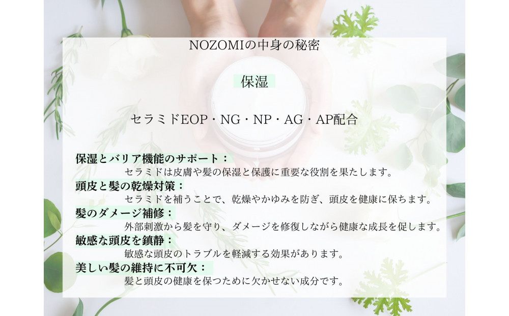 【福岡市内製造】NOZOMIボタニカルシャンプー　400ml（2本セット）