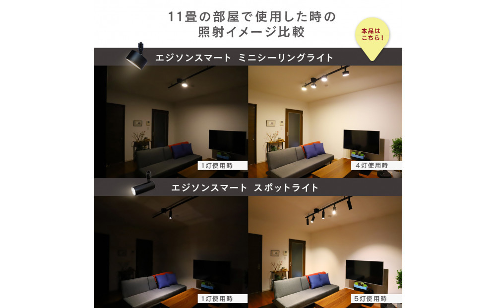 エジソンスマートミニシーリングライト for ダクトレール 【ホワイト】 福岡市