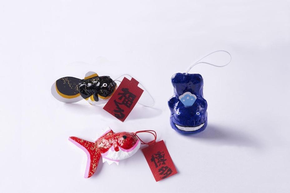 【セット】【博多張子】豆々たい　豆々ふく　豆くじら　３点セット