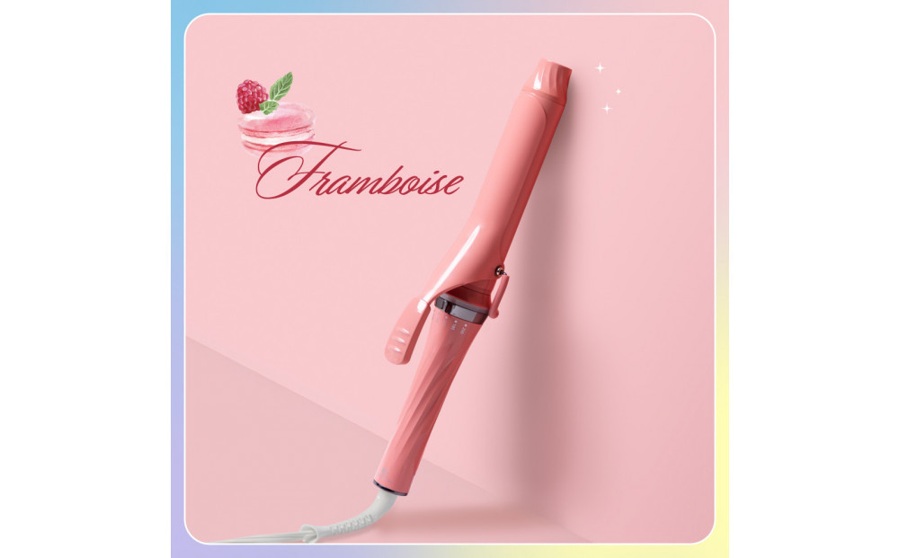 【福岡市】 クレイツ マカロンカールアイロン 32mm 120℃～200℃ 海外対応 交流(コード)式 フランボワーズ CCM-G32P 【 美容家電 おすすめ 家電 】