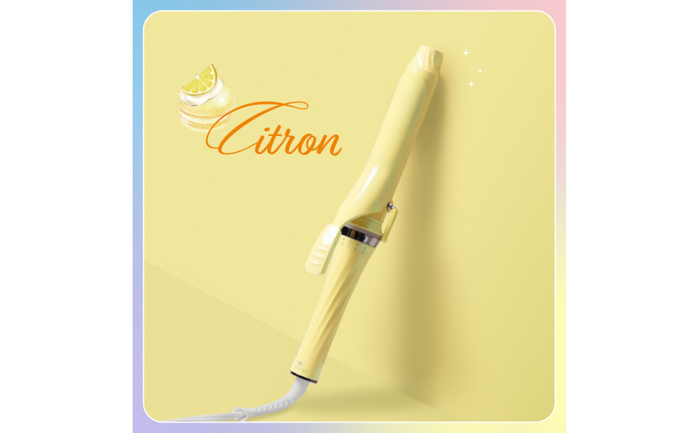 【福岡市】 クレイツ マカロンカールアイロン 32mm 120℃～200℃ 海外対応 交流(コード)式 シトロン CCM-G32Y 【 美容家電 おすすめ 家電 】
