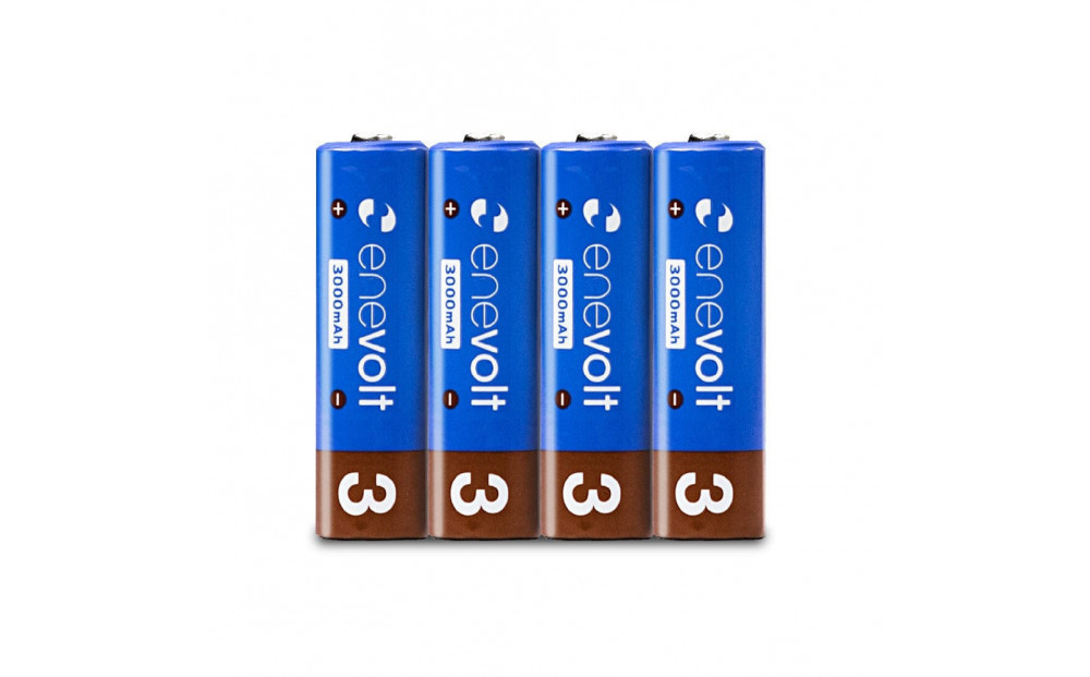 【enevolt】 充電池 3000mAh 単3 エネボルト 8本セット 【1年間保証】