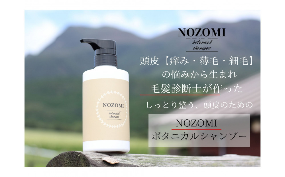 【福岡市内製造】NOZOMIボタニカルシャンプー　400ml（2本セット）