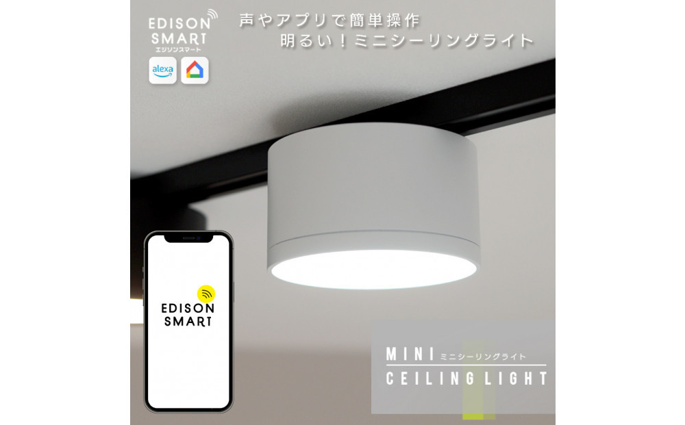 エジソンスマートミニシーリングライト for ダクトレール 【ホワイト】 福岡市