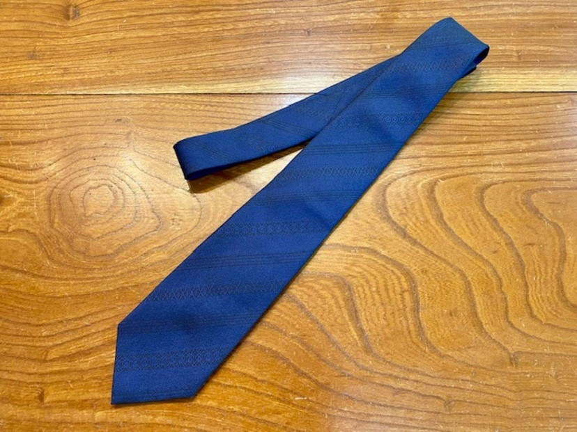 博多織　手織り　献上ネクタイ【紺】