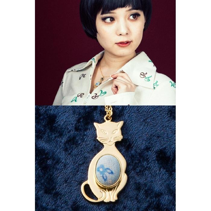 【福岡市返礼品】昭和ビンテージ　ねこペンダント