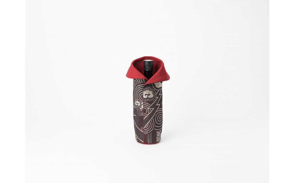 【福岡市の伝統産業支援施策「福岡伝統産業オープンイノベーション事業」で福岡の伝統工芸の魅力PR品として開発】博多織　ボトルカバー 歌舞伎献上