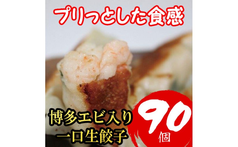 博多エビ入り一口生餃子 90個 小分け便利６パック 創業40年
