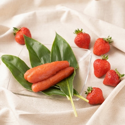 【11月下旬より順次発送】福岡産あまおう＆ふくや味の明太子200g(大牟田市)【配送不可地域：離島・北海道・沖縄県】