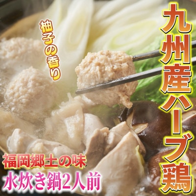【博多名物】鶏水炊き＆もつ鍋2種(醤油味・みそ味)満腹食べくらべ　各2人前(合計6人前)(大牟田市)【配送不可地域：離島】